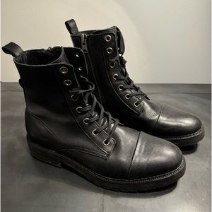 AllSaints Black Leather Boots